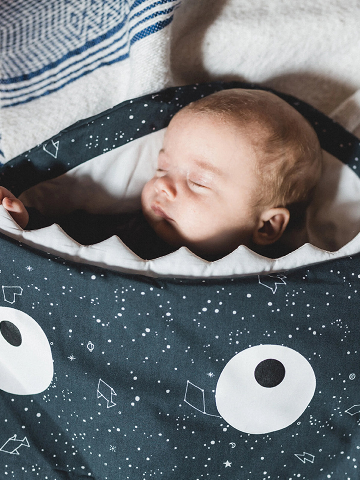 Constellations Baby Sleeping Bag Cotton Navy | Casa Childrenswear