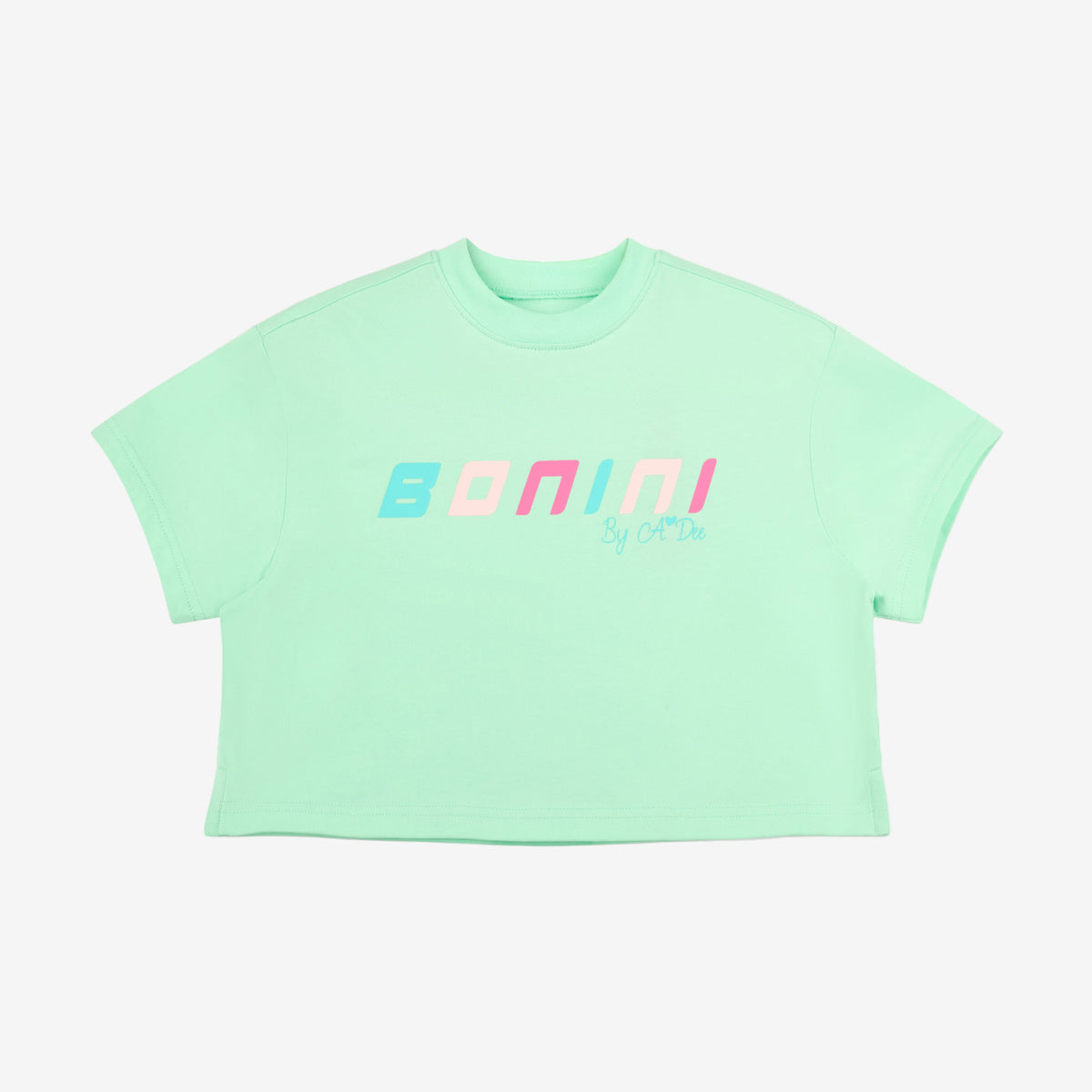 A Dee Shine Cropped Mint Logo T-Shirt | Casa Childrenswear