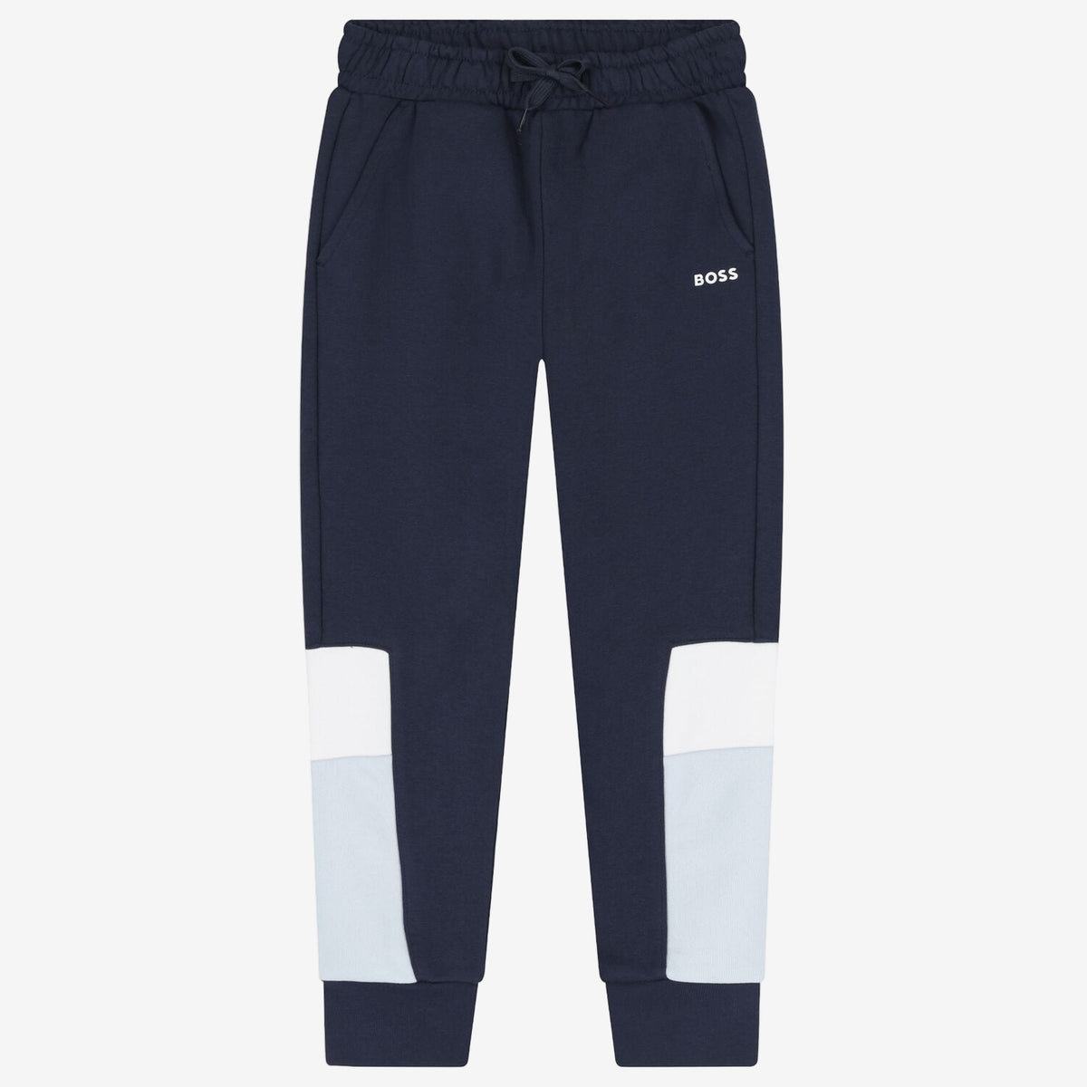 Boys Navy Track Bottom Patch Design