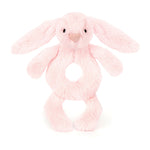 Bashful Pink Bunny Ring Rattle