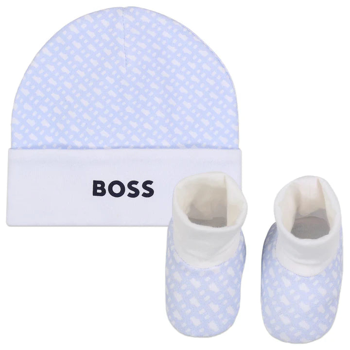 Blue Knit Booties & Hat Set (Copy)