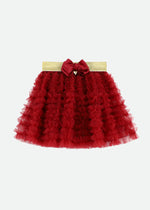 Ballroom Ruffle Skirt Tibetan Red