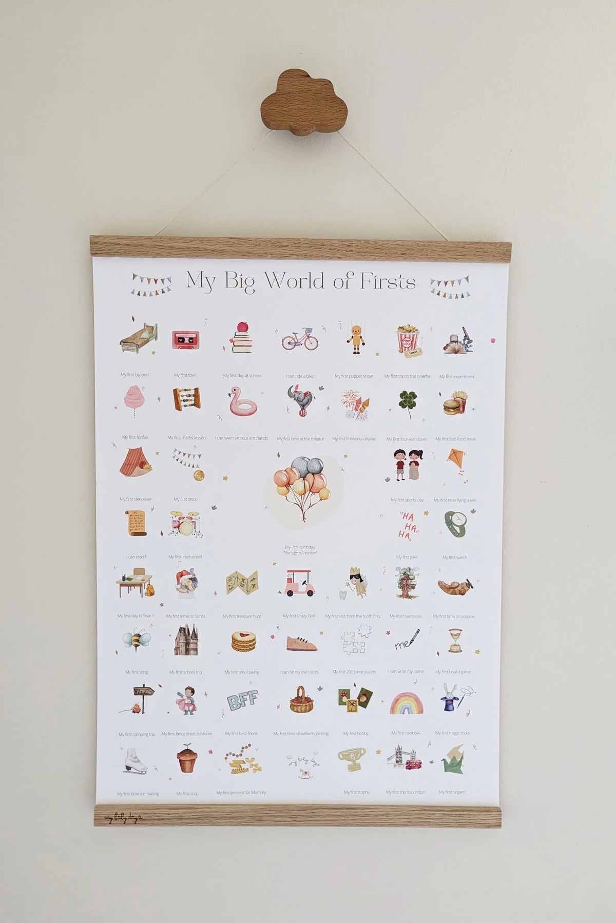 My Baby Days 'My Big World of Firsts' Print | Casa Childrenswear