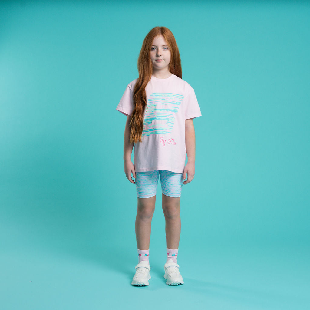 A Dee Dynamic Oversized Pink Logo T-Shirt | Casa Childrenswear