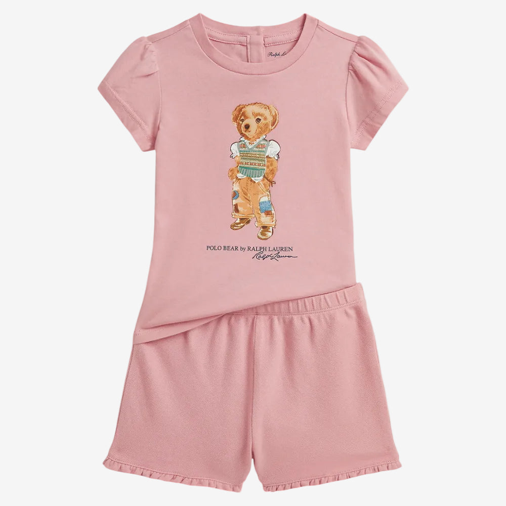 Ralph Lauren Baby Girls Rose Short Set - front view
