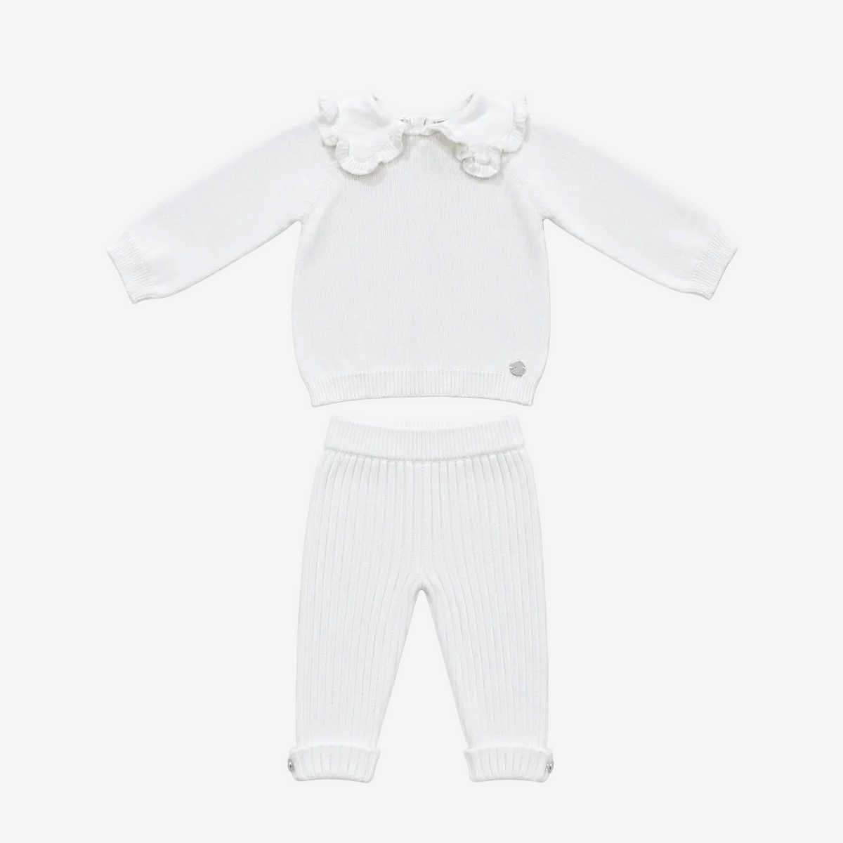 Martin Aranda Infant Girls Ivory Sweater Set - full set front view