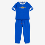 Tommy Hilfiger Baby Boys Blue T-Shirt & Jogger Set - full set front view