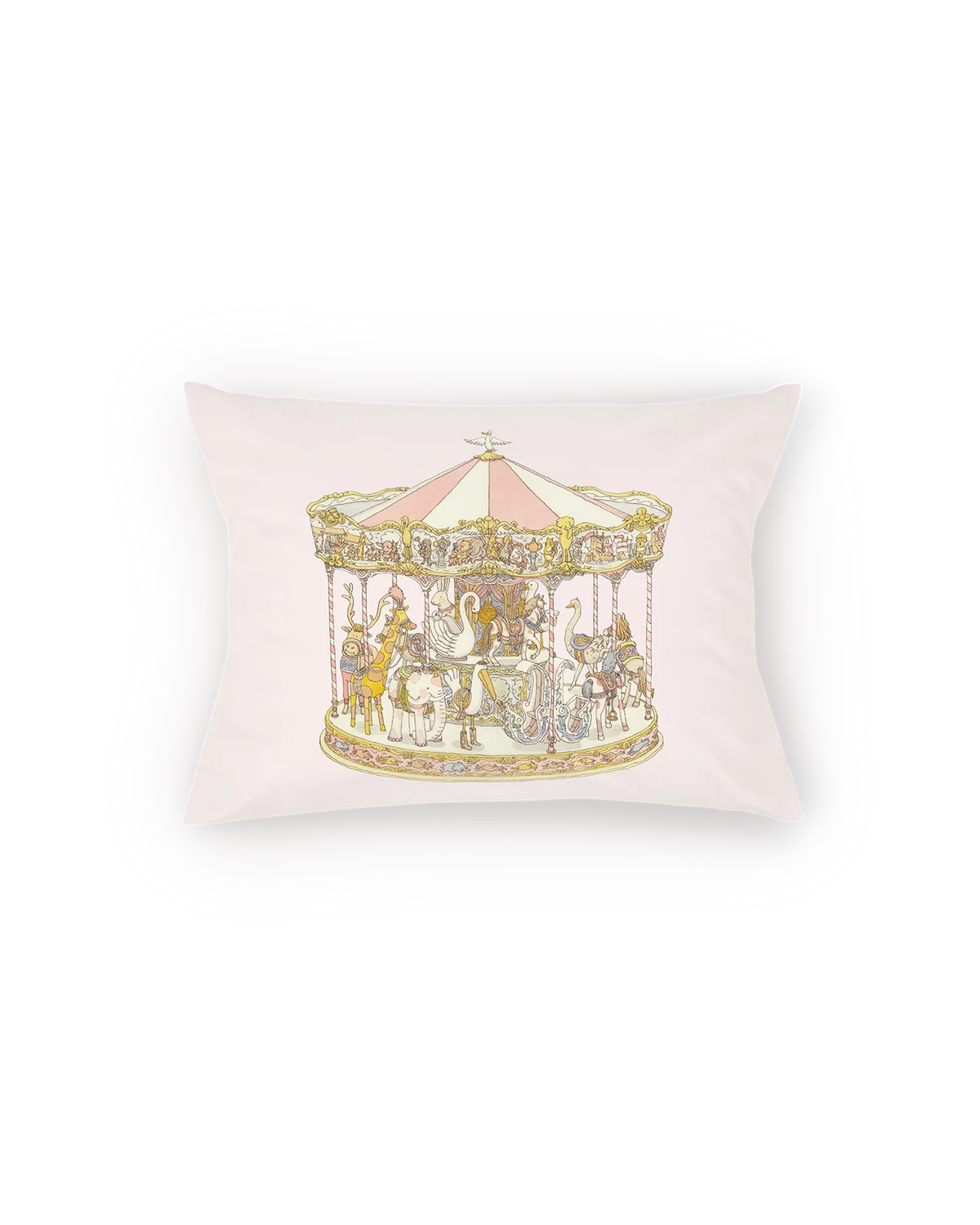Atelier Choux Satin Cushion Cover- Carousel Pink (30x40) | Casa Childrenswear