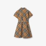 Girls Beige Check Dress