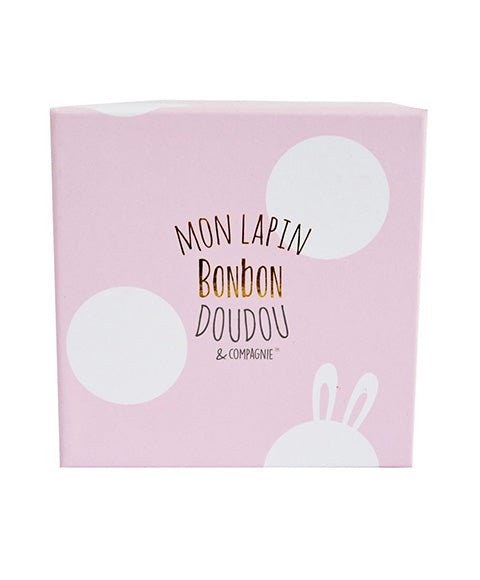 Pink Rabbit Booties Gift Box with Rattle