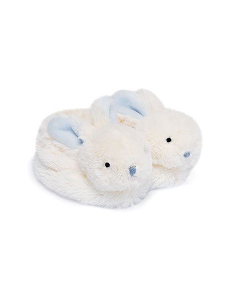 Blue Rabbit Booties Gift Box with Rattle
