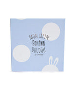 Blue Rabbit Booties Gift Box with Rattle