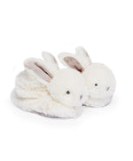 Doudou et Compagnie Beige Rabbit Booties Gift Box with Rattle | Casa Childrenswear