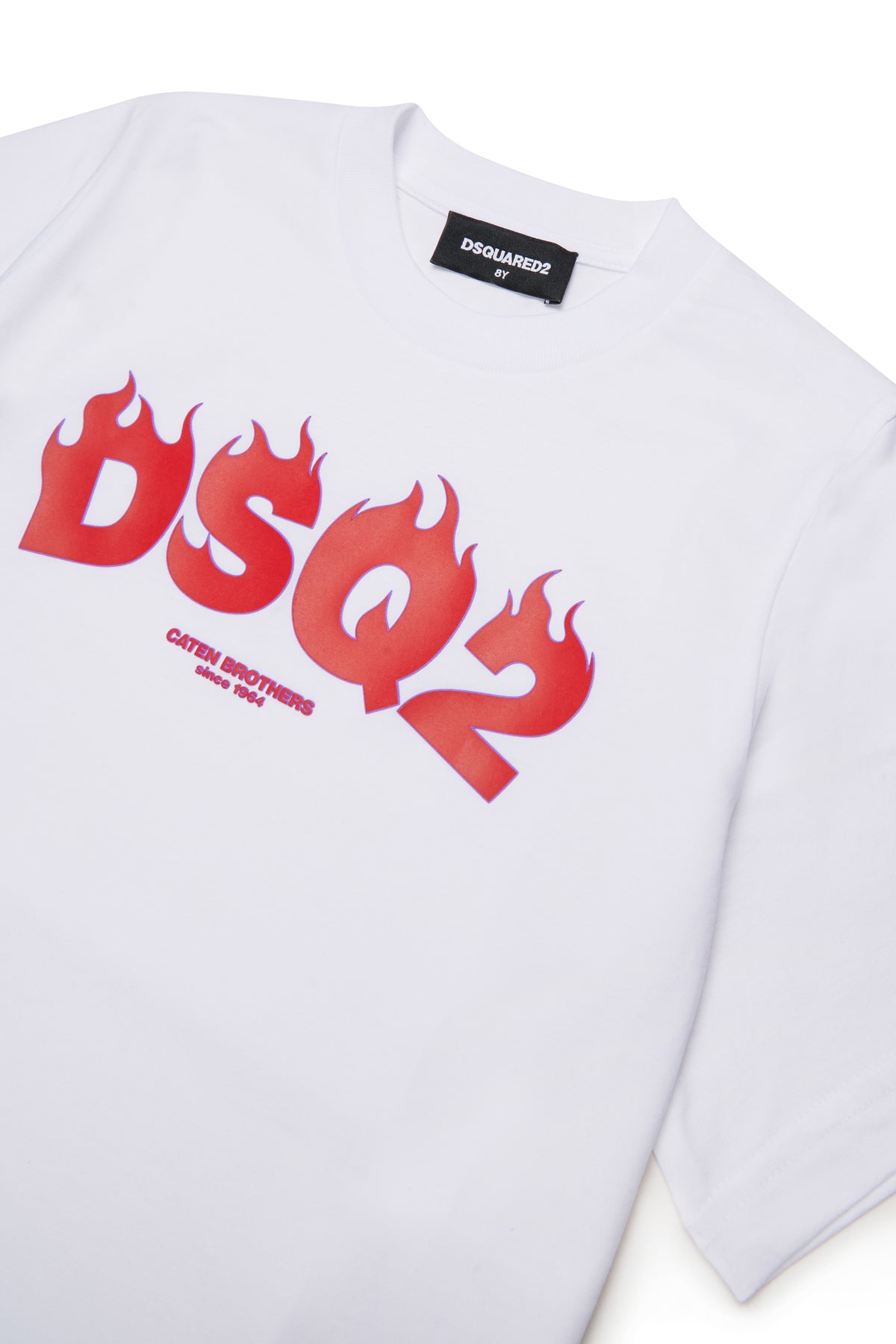 Dsquared2 Boys White Large Logo T-Shirt | Casa Childrenswear