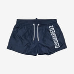 Dsquared2 Boys Navy Side Logo Swim Shorts | Casa Childrenswear