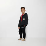 Boys Beige Reversible Check Jacket