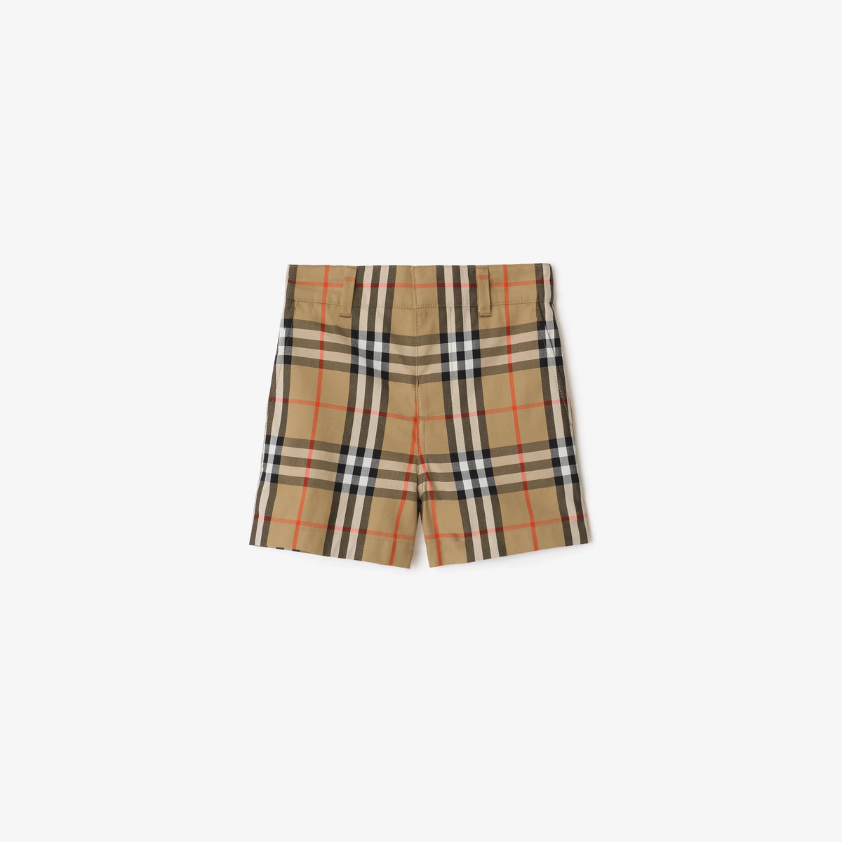 Baby Boys Beige Check Shorts