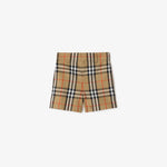 Baby Boys Beige Check Shorts