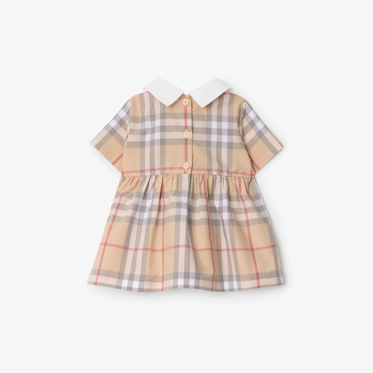 Baby Girls Beige Check Dress