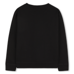 Hugo Boys Crew Neck Black Logo Sweatshirt | Casa Childrenswear