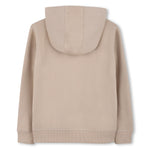 Boys Zip Thru Stone Hooded Sweatshirt