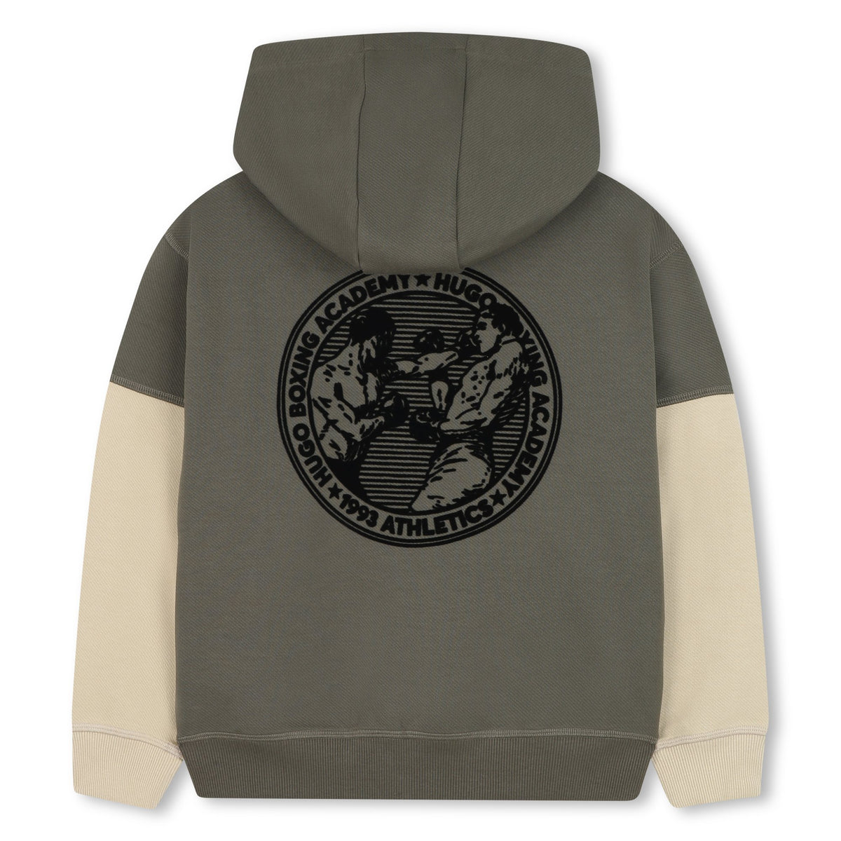 Boys Stone/Khaki Hooded Cardigan