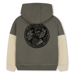 Boys Stone/Khaki Hooded Cardigan