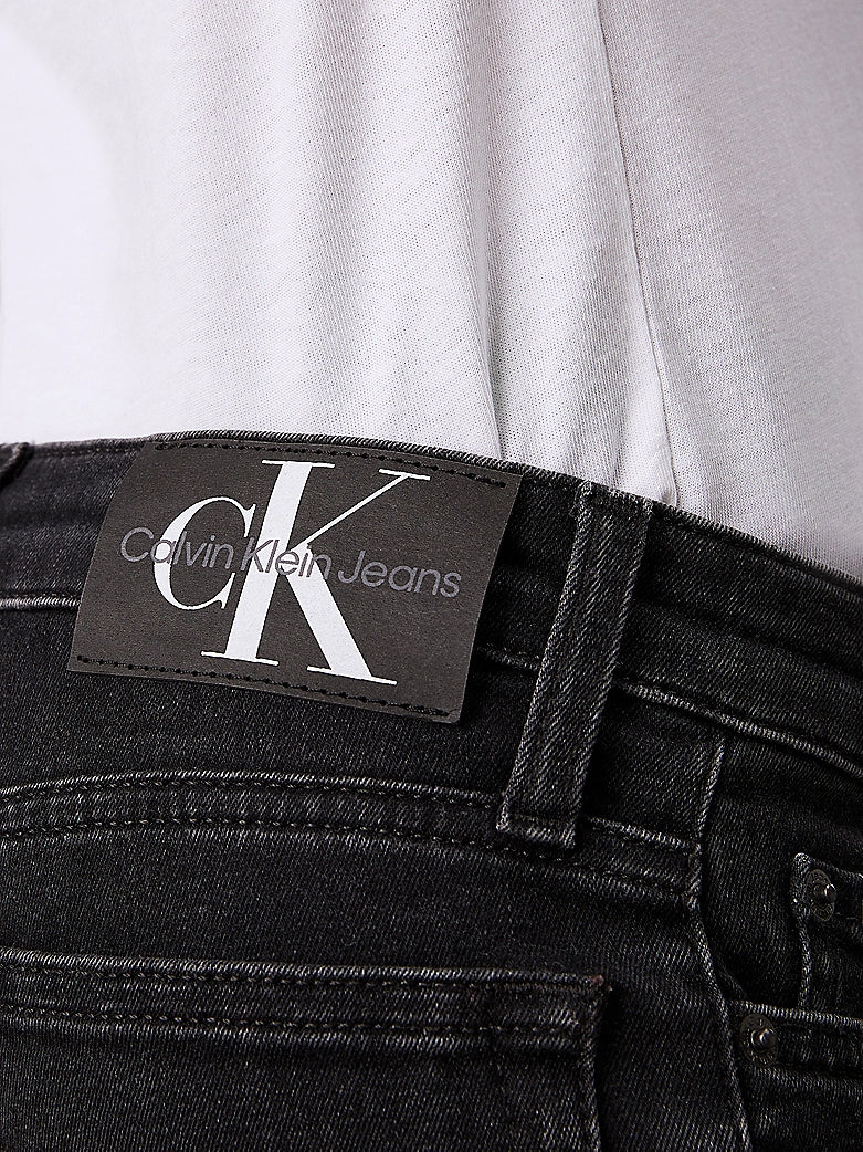 Black Mid Rise Slim Jeans