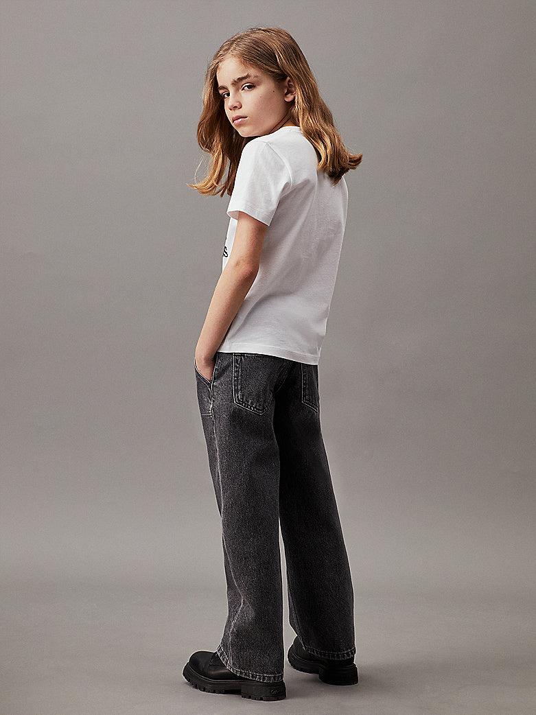 White Logo Relaxed Logo T-Shirt