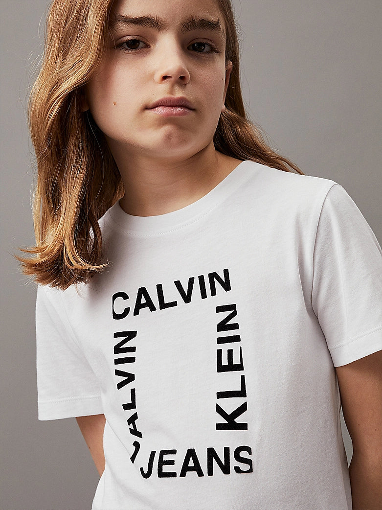 White Logo Relaxed Logo T-Shirt