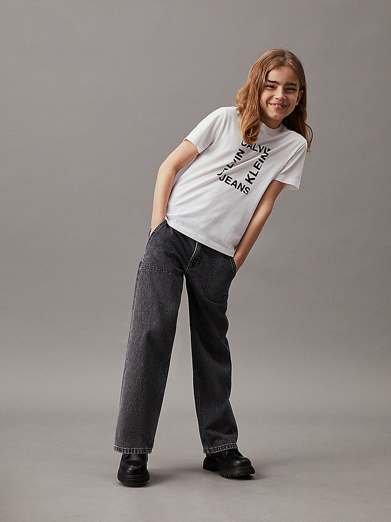 White Logo Relaxed Logo T-Shirt