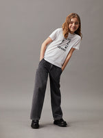 White Logo Relaxed Logo T-Shirt