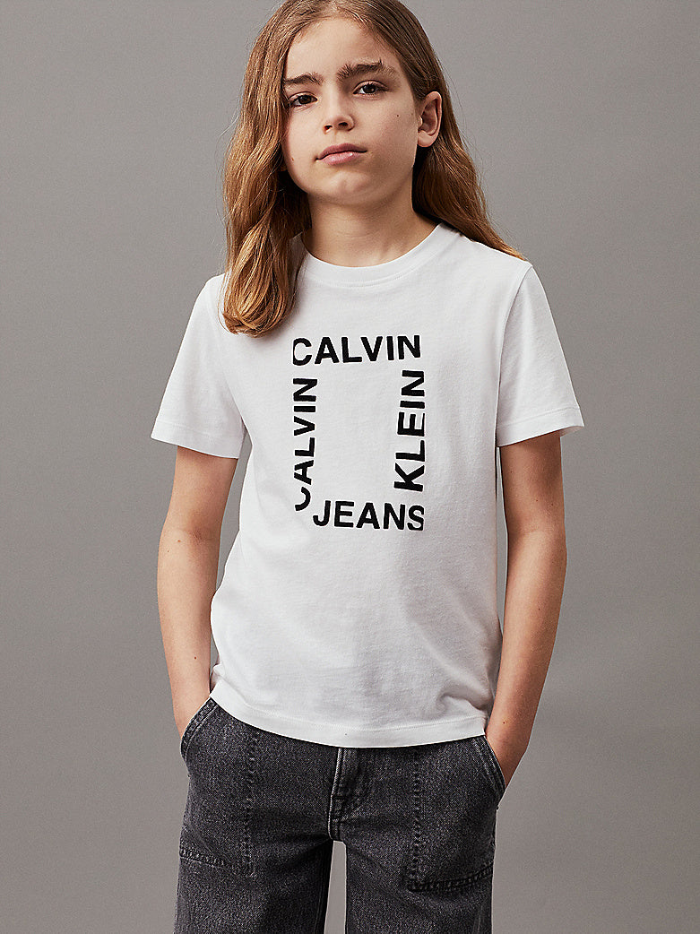 White Logo Relaxed Logo T-Shirt