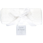 Glacier White Knit Baby Blanket