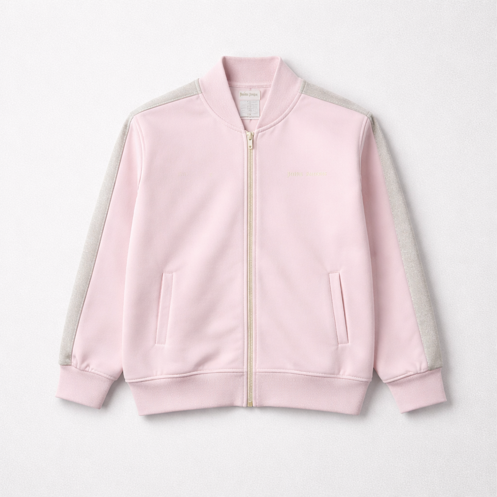 Palm Angels Girls Pink Zip Thru Track Jacket | Casa Childrenswear