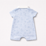 Patachou Baby Boys Blue All Over Print Romper | Casa Childrenswear