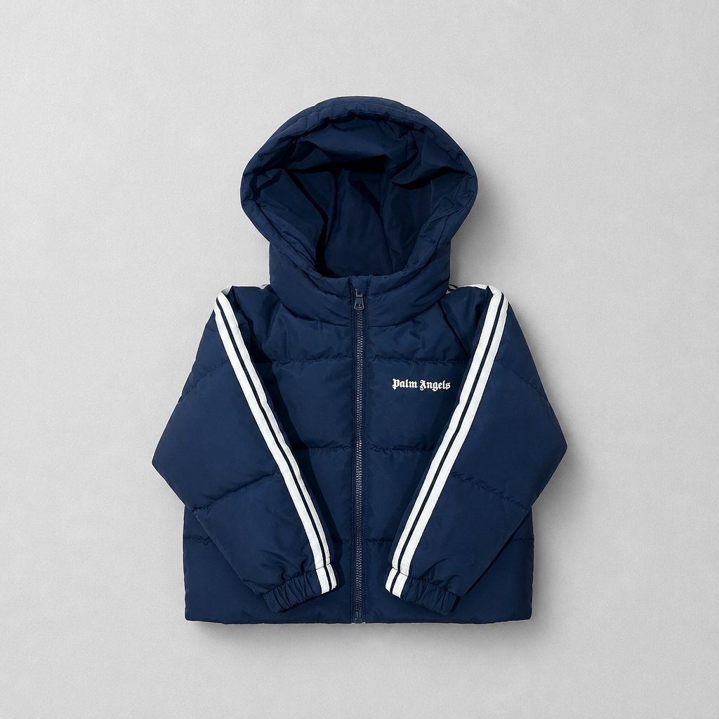 Palm Angels Baby Boys Navy Tape Jacket - detail view