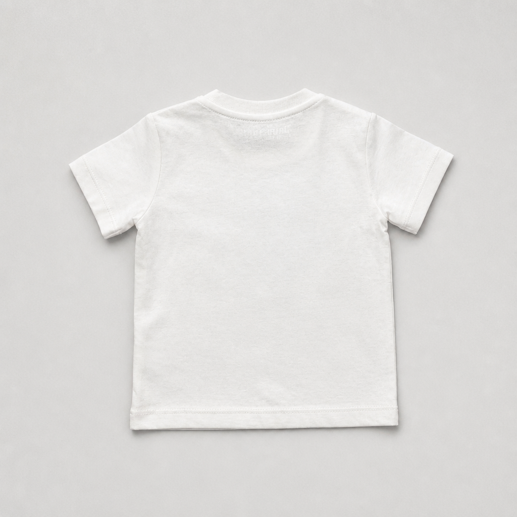 Palm Angels Baby Girls Logo Ivory T-Shirt - back view