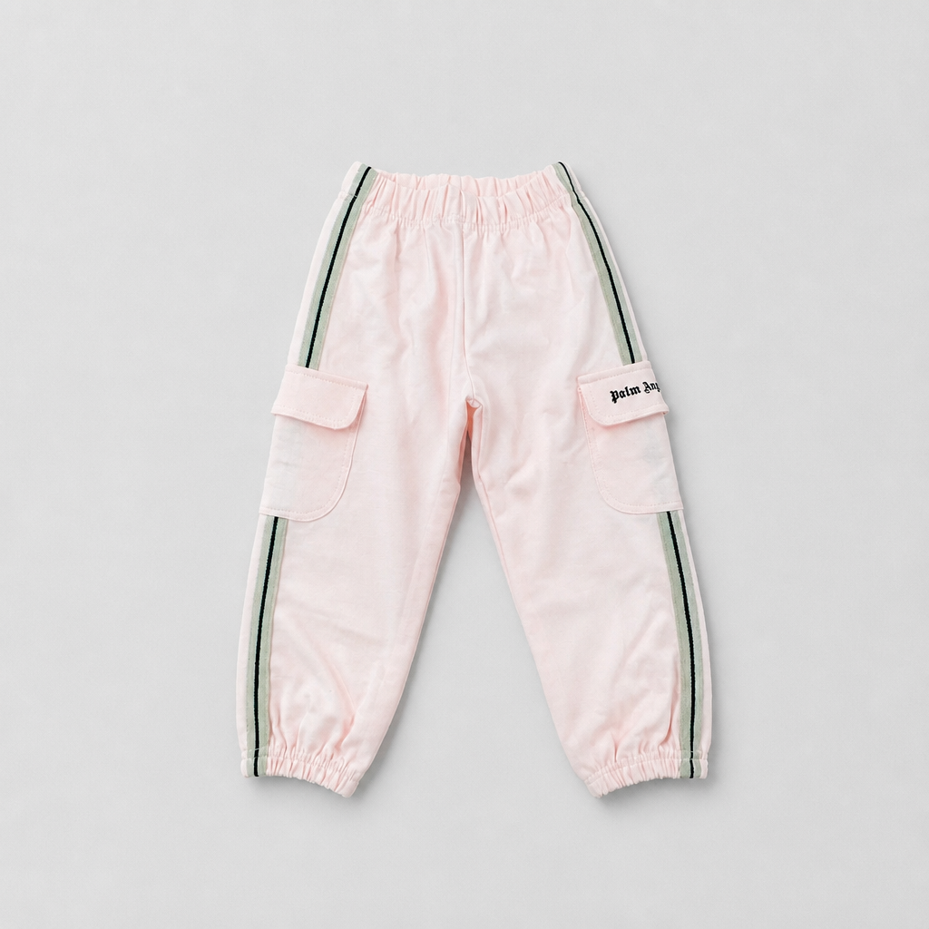Palm Angels Baby Girls Pink Tape Tracksuit - bottoms view