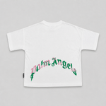 Palm Angels Girls Pink Back Print T-Shirt - back print view