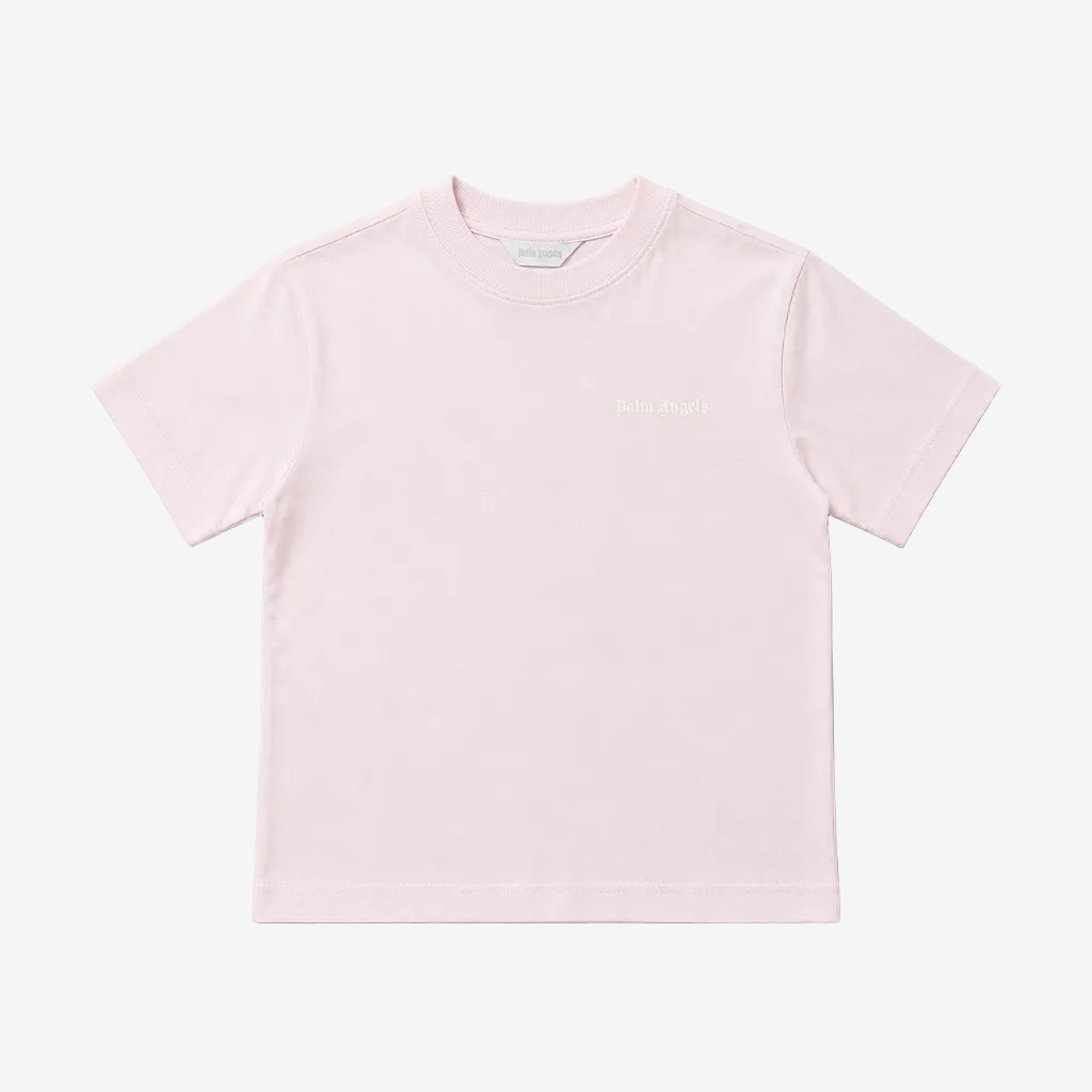 Palm Angels Girls Pink Logo T-Shirt - front view