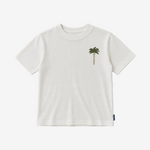 Palm Angels Boys Ivory Palm T-Shirt - front view