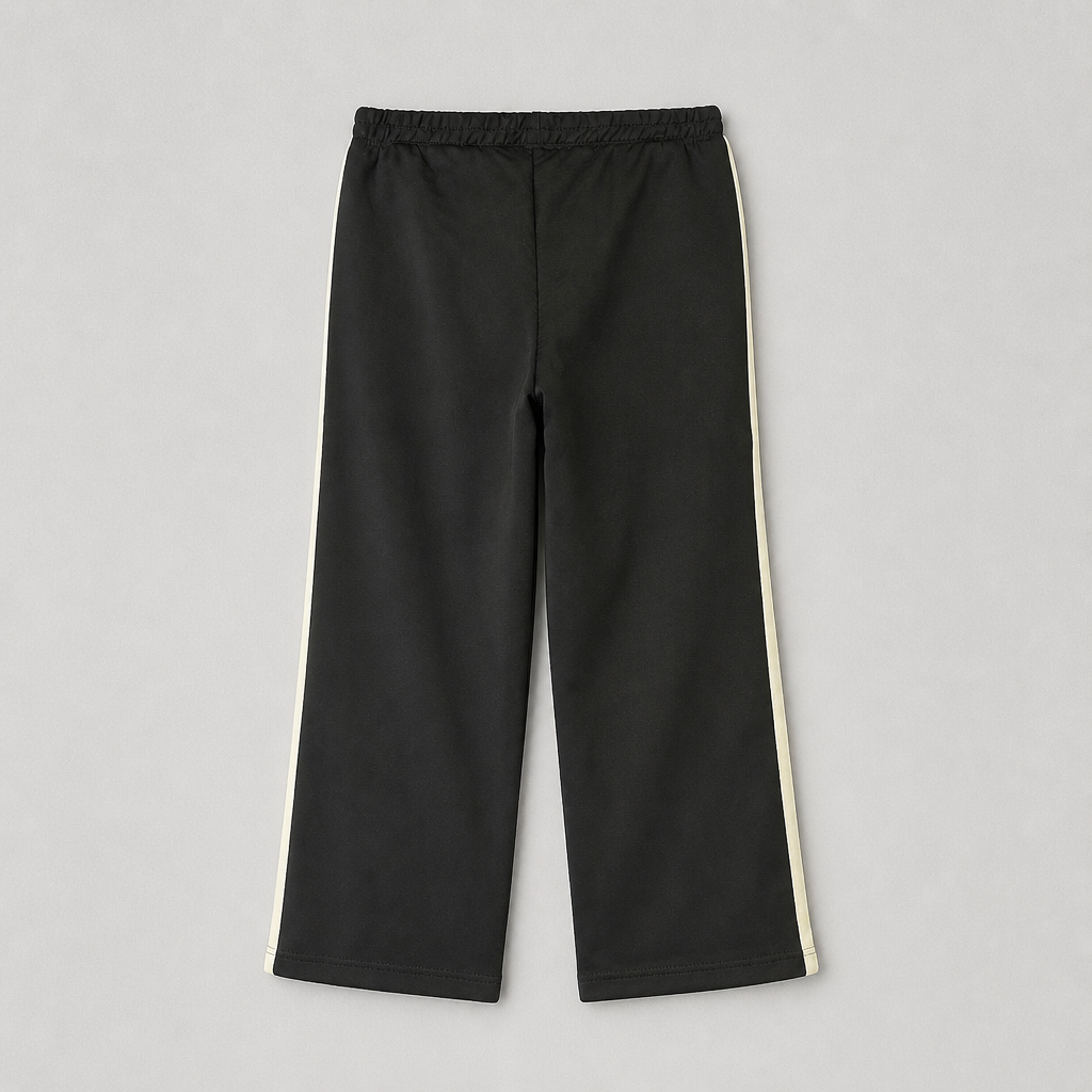 Palm Angels Boys Black Track Bottoms - back view