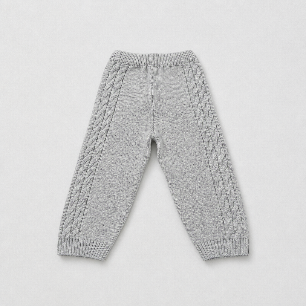 Martin Aranda Infant Boys Grey Polo Sweater Set - trousers view
