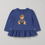 Ralph Lauren Infant Girls Summer Purple Dress - front view