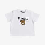 Moschino Infant Bear Print White T-Shirt - front view