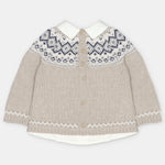 Martin Aranda Infant Boys Brown Sweater with Collar - back view