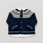 Martin Aranda Infant Boys Navy Sweater with Collar - back view