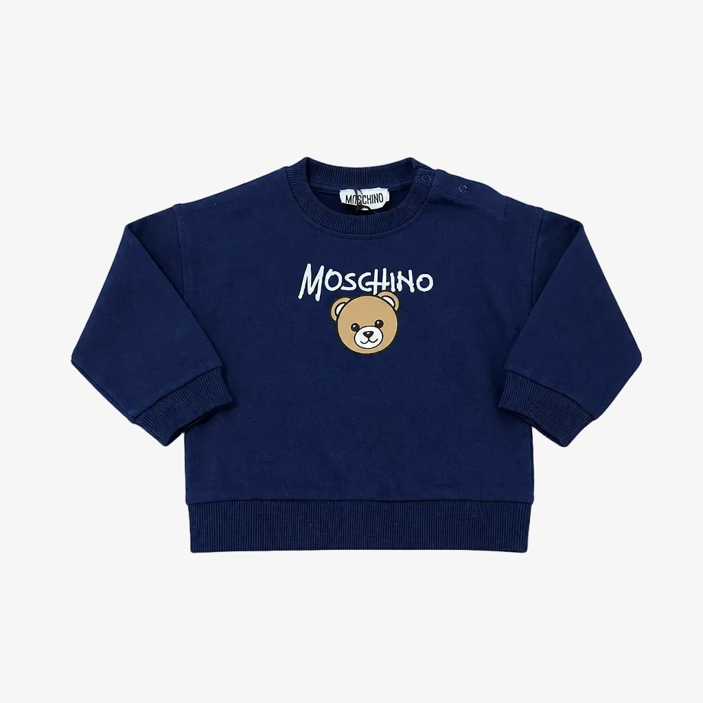 Moschino Infant Boys Navy Sweatshirt - front view