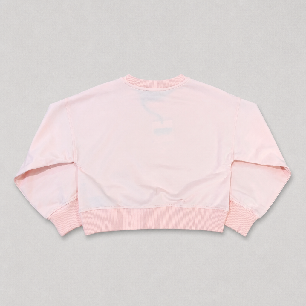 Moschino Girls Pink Bear Heart Sweatshirt - back view